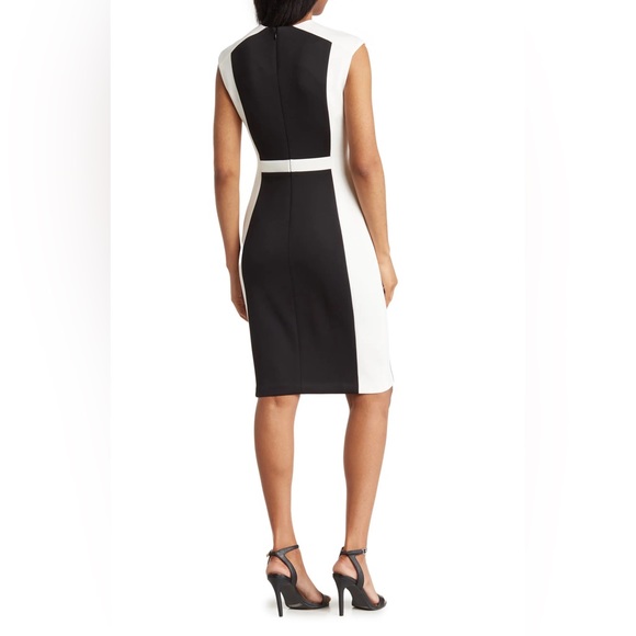 Calvin Klein Colorblock Sheath Dress, 6 - Picture 6 of 6